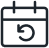 Calendar curved arrow icon